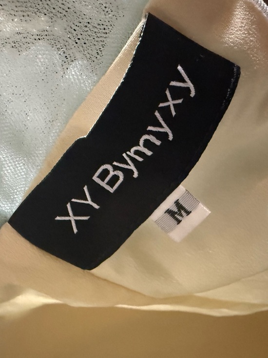 XY Bymyxy Pale Blue Floral Appliqué Tulle Dress with faux Pearls - Picture 8 of 9